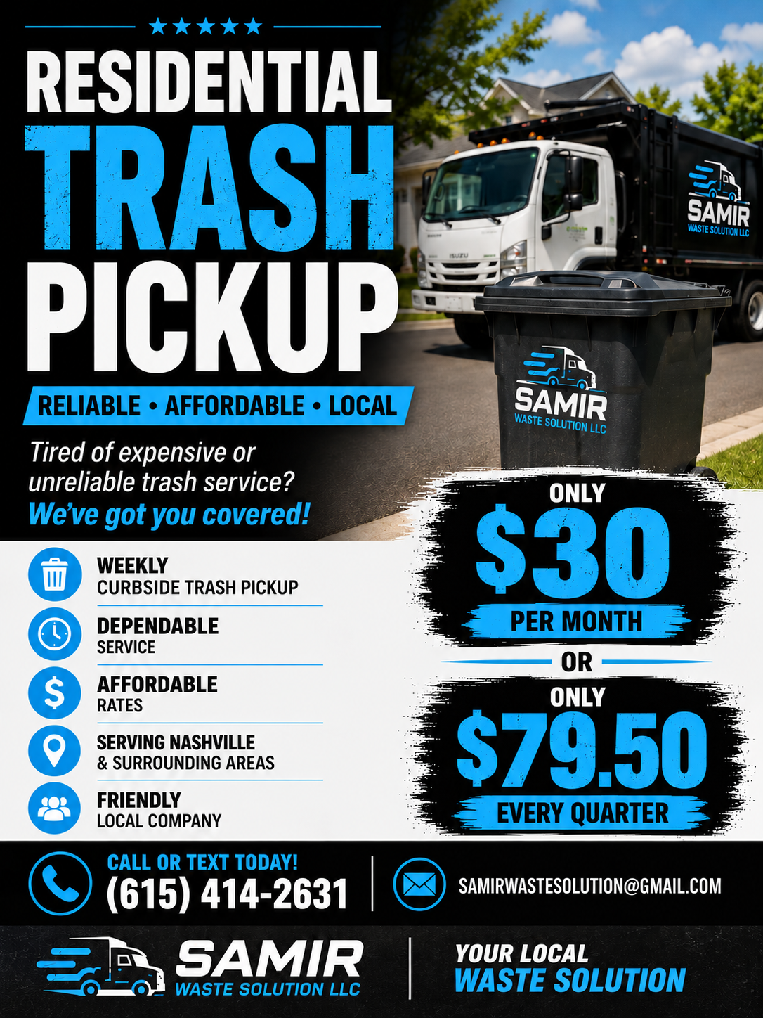Residential Trash Pickup Service